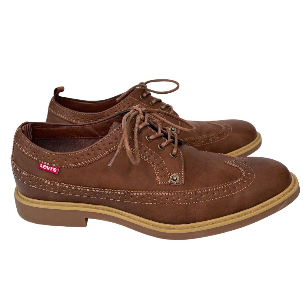 Levi's Strauss & Co Tan Brown Casual Tendal UL Leather Oxford Shoes Men's Sz 10